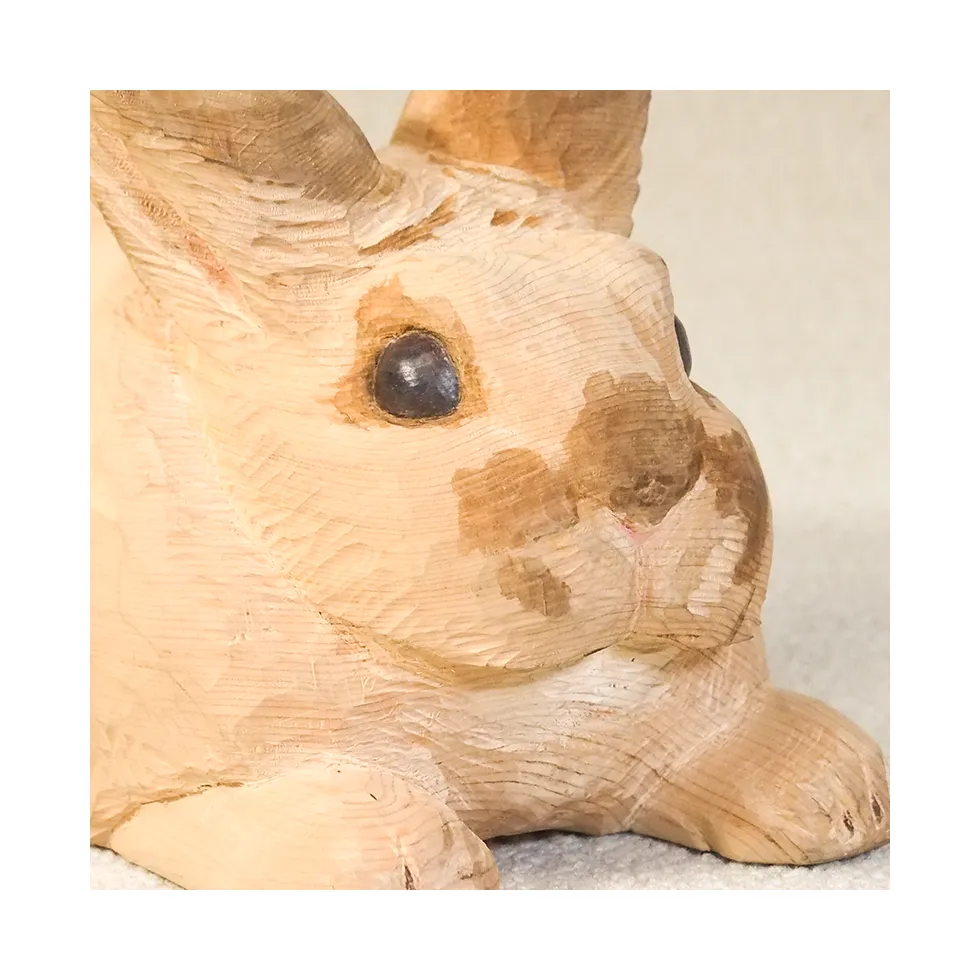 木彫りのうさぎ